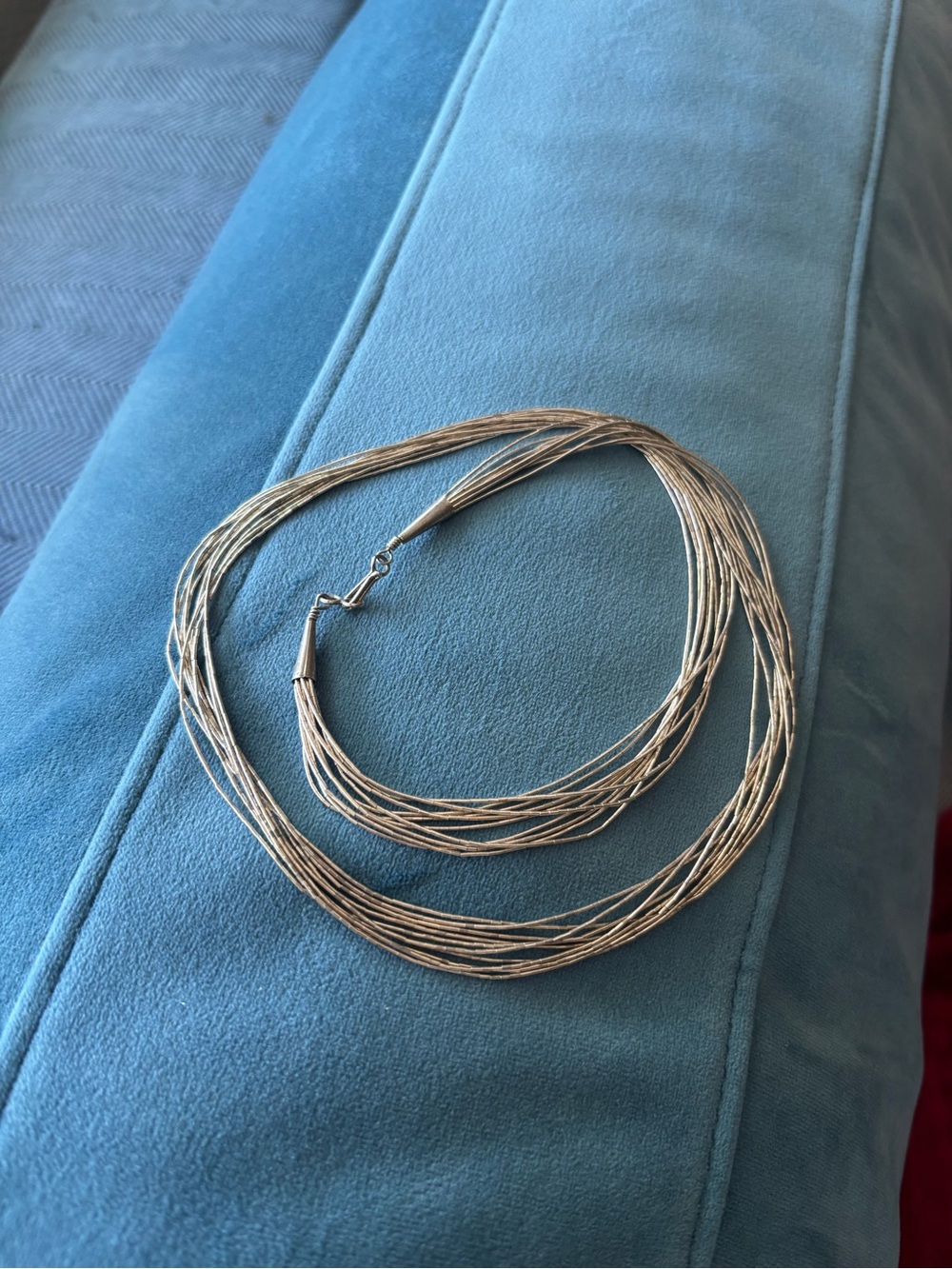 Vintage Southwest Sterling Silver Liquid Silver Necklace
